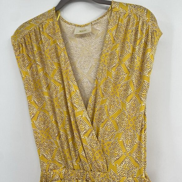 MAEVE Anthropologie Size XS Fete Yellow Handkerchief Midi Dress - Picture 14 of 16